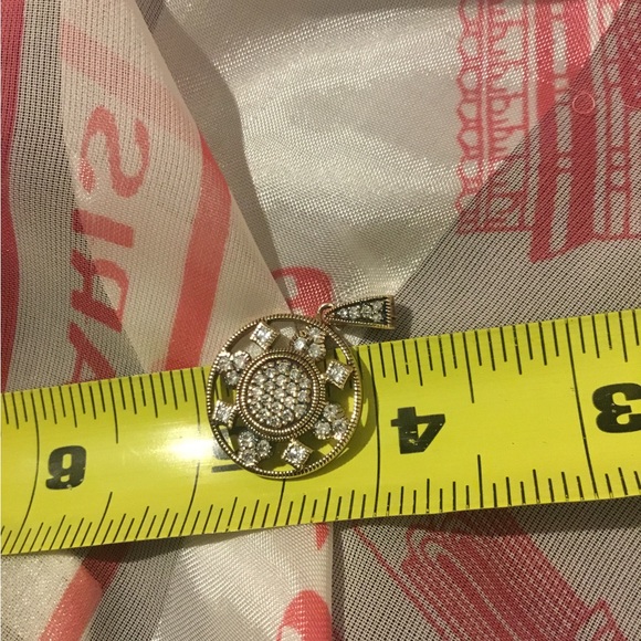 Absolute Vintage 14K Absolute Yellow Gold Over Sterling Silver & CZ Pendant - Picture 11 of 15